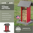 Outdoor Leisure Products Traditional Plastic Tall Bird Feeder in Multi-Color
