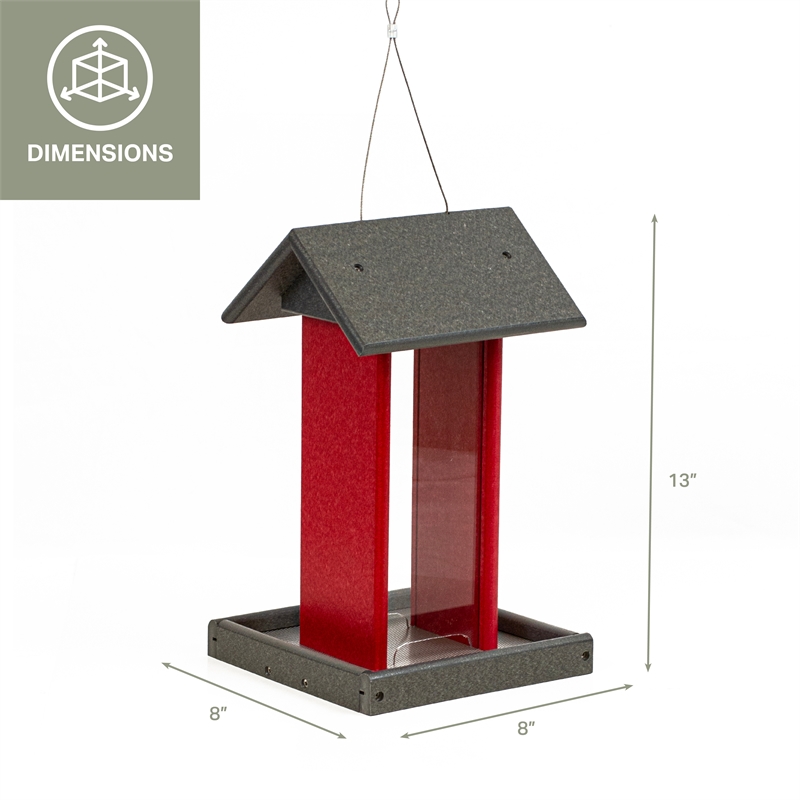 Outdoor Leisure Products Traditional Plastic Tall Bird Feeder in Multi-Color