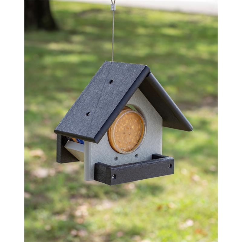 Outdoor Leisure Products Traditional HDPE Plastic Bird Feeder in Multi-Color