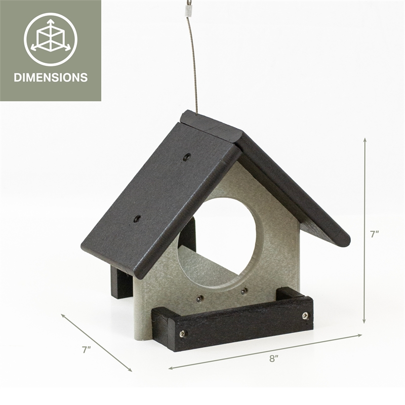 Outdoor Leisure Products Traditional HDPE Plastic Bird Feeder in Multi-Color