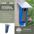 Outdoor Leisure Products Peterson Plastic Blue Bird House in Multi-Color
