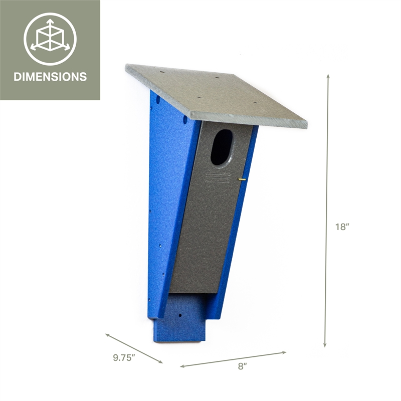 Outdoor Leisure Products Peterson Plastic Blue Bird House in Multi-Color