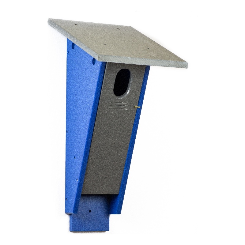Outdoor Leisure Products Peterson Plastic Blue Bird House in Multi-Color
