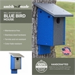 Outdoor Leisure Products Traditional Plastic Blue Bird House in Multi-Color