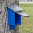 Outdoor Leisure Products Traditional Plastic Blue Bird House in Multi-Color