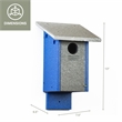 Outdoor Leisure Products Traditional Plastic Blue Bird House in Multi-Color