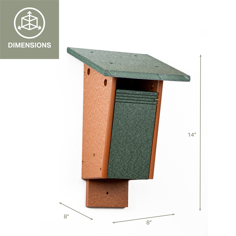 Outdoor Leisure Products Traditional Plastic Blue Bird House in Multi-Color