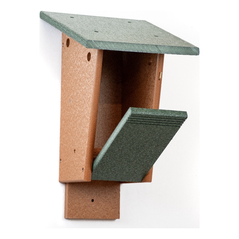 Outdoor Leisure Products Traditional Plastic Blue Bird House in Multi-Color