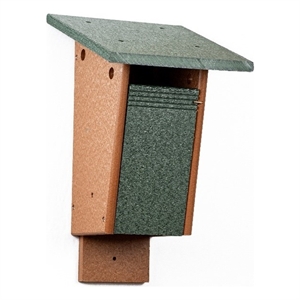 Outdoor Leisure Products Traditional Plastic Blue Bird House in Multi-Color