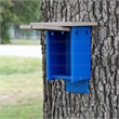 Outdoor Leisure Products Traditional Plastic Blue Bird House in Multi-Color