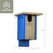 Outdoor Leisure Products Traditional Plastic Blue Bird House in Multi-Color