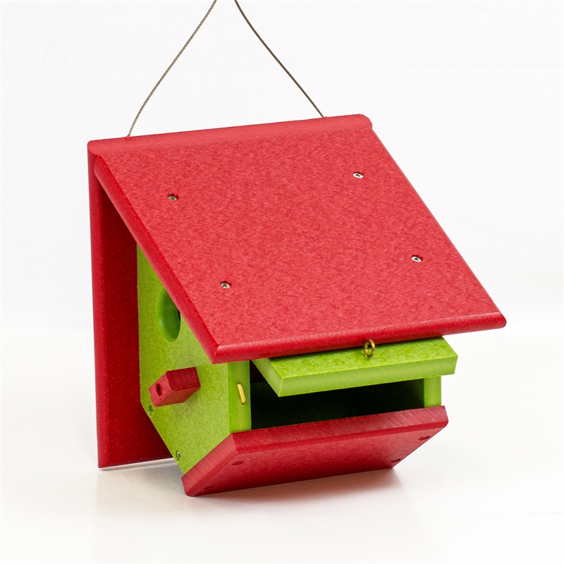 Outdoor Leisure Products Traditional Plastic Wren Bird House in Multi-Color