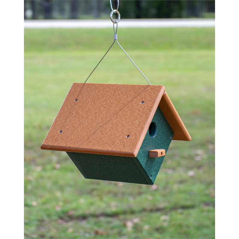 Outdoor Leisure Products Plastic Wren or Chickadee Bird House in Multi-Color