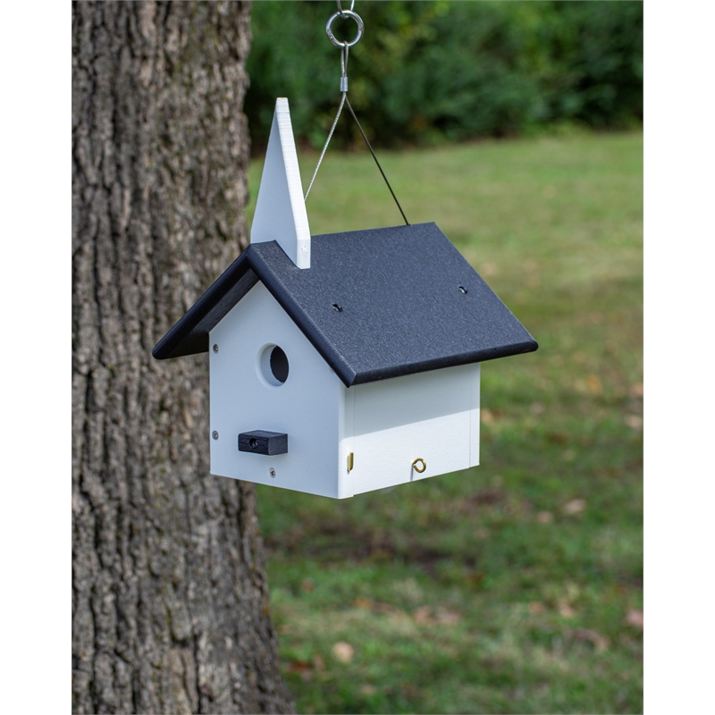 Outdoor Leisure Products Plastic Church Wren Bird House in Multi-Color