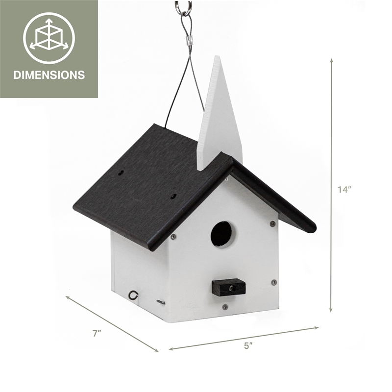 Outdoor Leisure Products Plastic Church Wren Bird House in Multi-Color