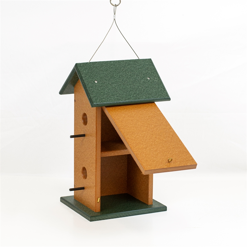 Outdoor Leisure Products Traditional Plastic Double Bird House in Multi-Color