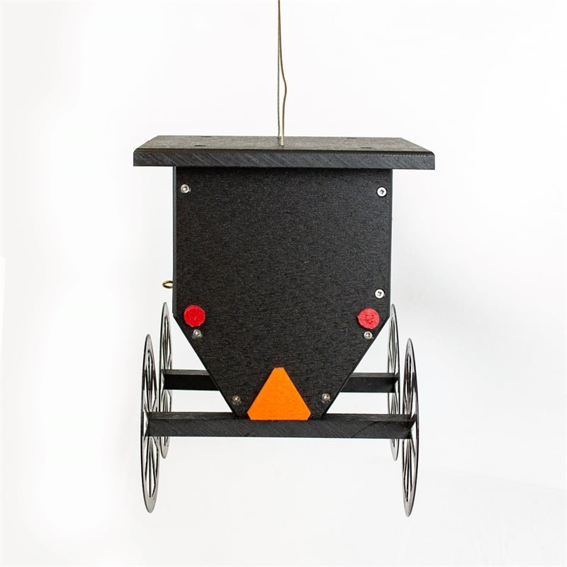 Outdoor Leisure Products Traditional Plastic Buggy Wren House in Black