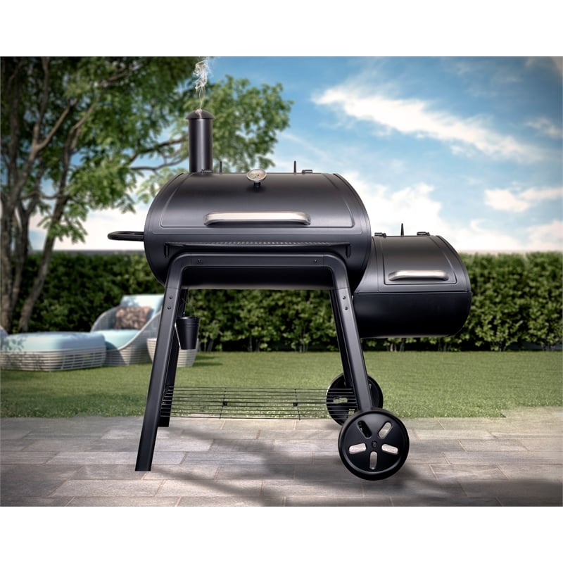 Outdoor Leisure Products Heavy Duty Offset Charcoal Smoker Grill