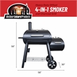 Outdoor Leisure Products Heavy Duty Offset Charcoal Smoker Grill