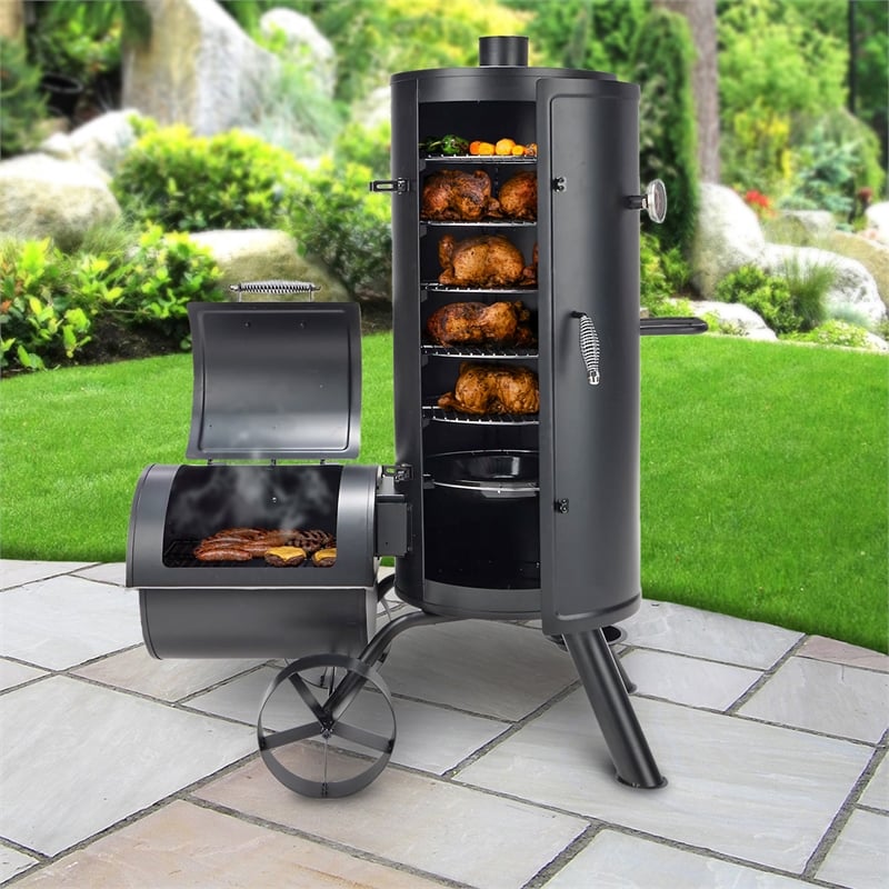 Outdoor Leisure Products Multi Level Vertical Smoker and Charcoal Grill