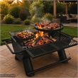 Outdoor Leisure Products Cascade Cauldron Black Steel Wood Burning Fire Pit & Grill