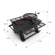 Outdoor Leisure Products Cascade Cauldron Black Steel Wood Burning Fire Pit & Grill
