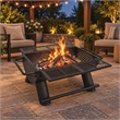 Outdoor Leisure Products Cascade Cauldron Black Steel Wood Burning Fire Pit & Grill
