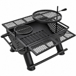 Outdoor Leisure Products Cascade Cauldron Black Steel Wood Burning Fire Pit & Grill