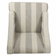 HomePop Traditional Wood and Fabric Swoop Arm Accent Chair in Gray