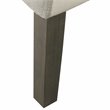 HomePop Traditional Wood and Fabric Swoop Arm Accent Chair in Gray