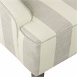 HomePop Traditional Wood and Fabric Swoop Arm Accent Chair in Gray
