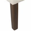 HomePop Traditional Wood and Fabric Swoop Arm Accent Chair in Cream Finish