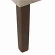 HomePop Traditional Wood and Fabric Swoop Arm Accent Chair in Brown Finish