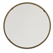 HomePop Triangle Modern Metal Accent Table with Round Mirror Top in Gold