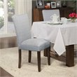 HomePop Traditional Fabric Parsons Chairs in Blue Finish (Set of 2)