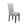 HomePop Traditional Fabric Parsons Chairs in Blue Finish (Set of 2)