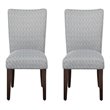 HomePop Traditional Fabric Parsons Chairs in Blue Finish (Set of 2)