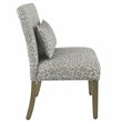 HomePop Fabric Cheetah Pattern Parker Accent Chair with Pillow in Gray