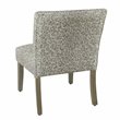 HomePop Fabric Cheetah Pattern Parker Accent Chair with Pillow in Gray