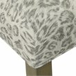 HomePop Fabric Cheetah Pattern Parker Accent Chair with Pillow in Gray