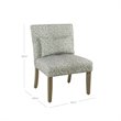 HomePop Fabric Cheetah Pattern Parker Accent Chair with Pillow in Gray