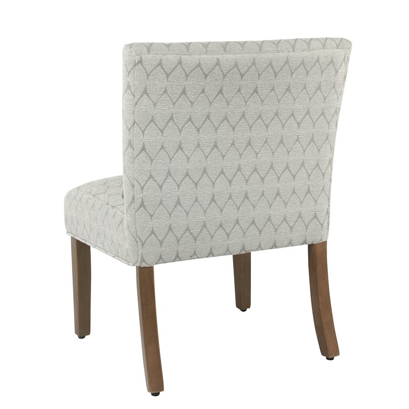 HomePop Transitional Fabric Parker Accent Chair with Pillow in Textured Gray