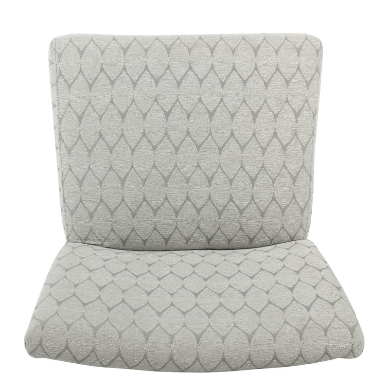 HomePop Transitional Fabric Parker Accent Chair with Pillow in Textured Gray