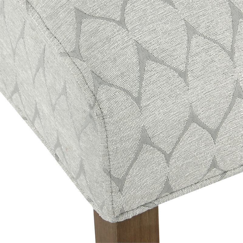HomePop Transitional Fabric Parker Accent Chair with Pillow in Textured Gray