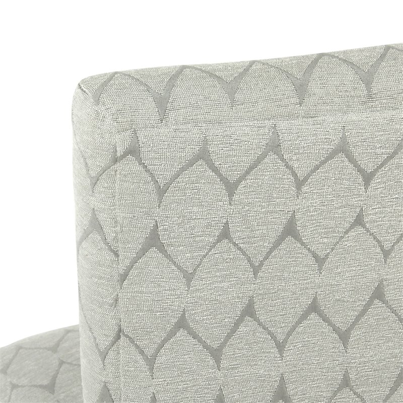 HomePop Transitional Fabric Parker Accent Chair with Pillow in Textured Gray