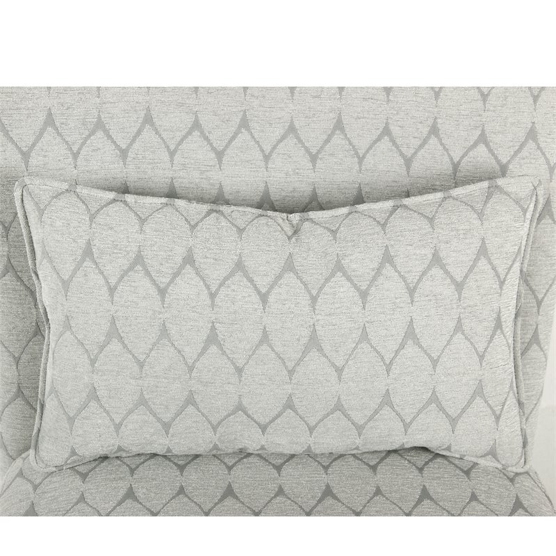 HomePop Transitional Fabric Parker Accent Chair with Pillow in Textured Gray