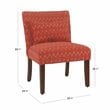 HomePop Transitional Fabric Parker Accent Chair with Pillow in Orange