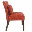 HomePop Transitional Fabric Parker Accent Chair with Pillow in Orange
