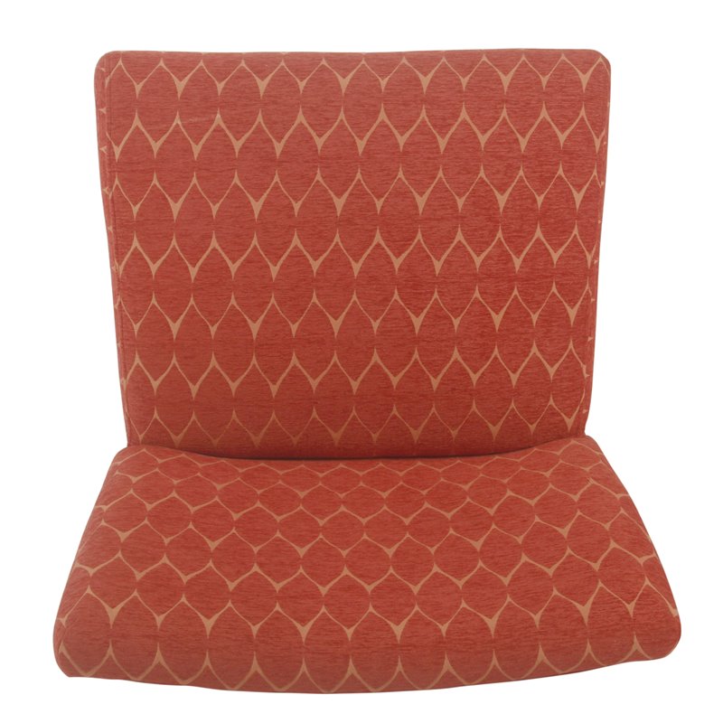 HomePop Transitional Fabric Parker Accent Chair with Pillow in Orange