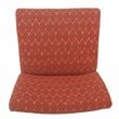 HomePop Transitional Fabric Parker Accent Chair with Pillow in Orange